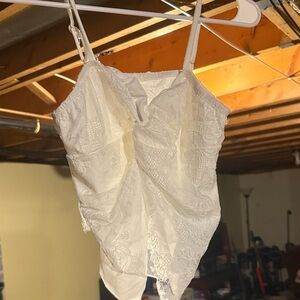 SHEIN Cream Lace Camisole Top